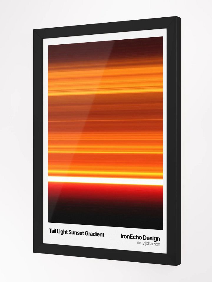 Pixel Stretch Sunset Gradient Framed Print product image (2)
