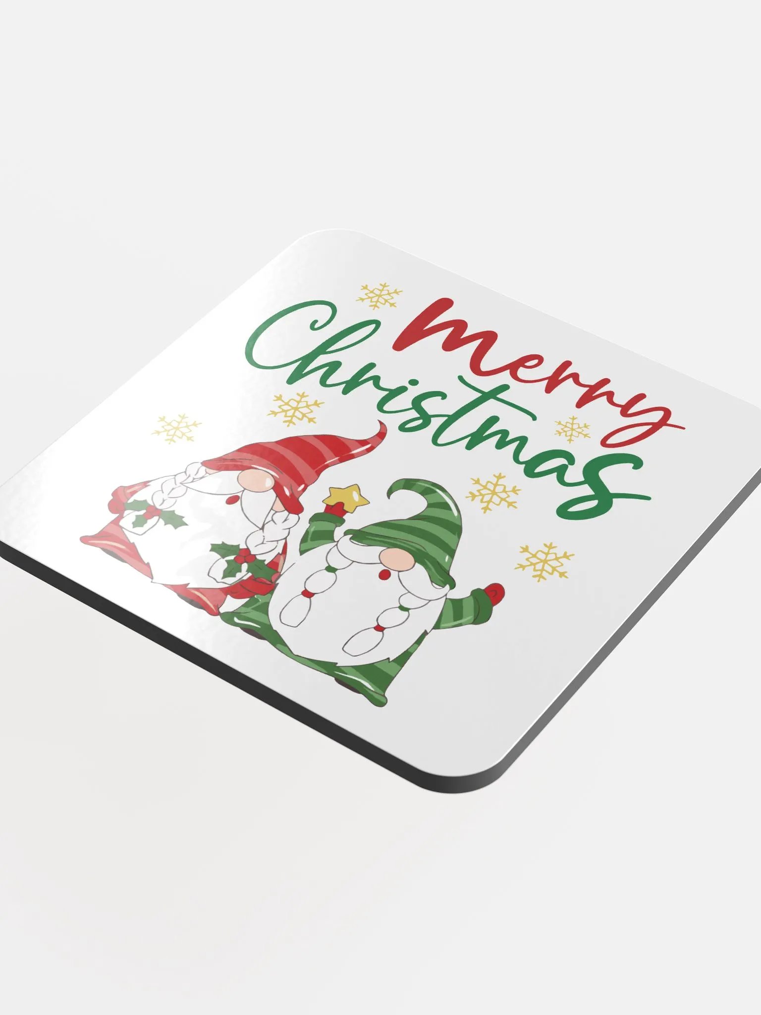 Merry Christmas Gnomes Winter Themed Coaster product image (4)