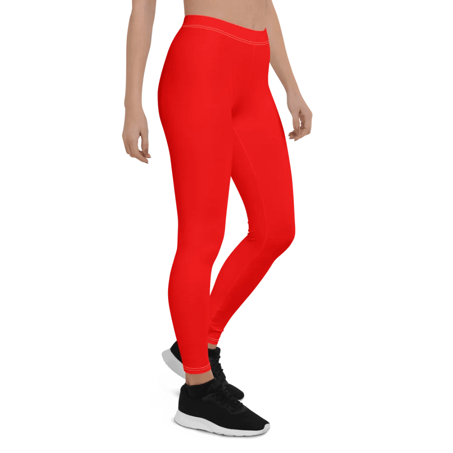 Plain Color Red Leggings product image (5)