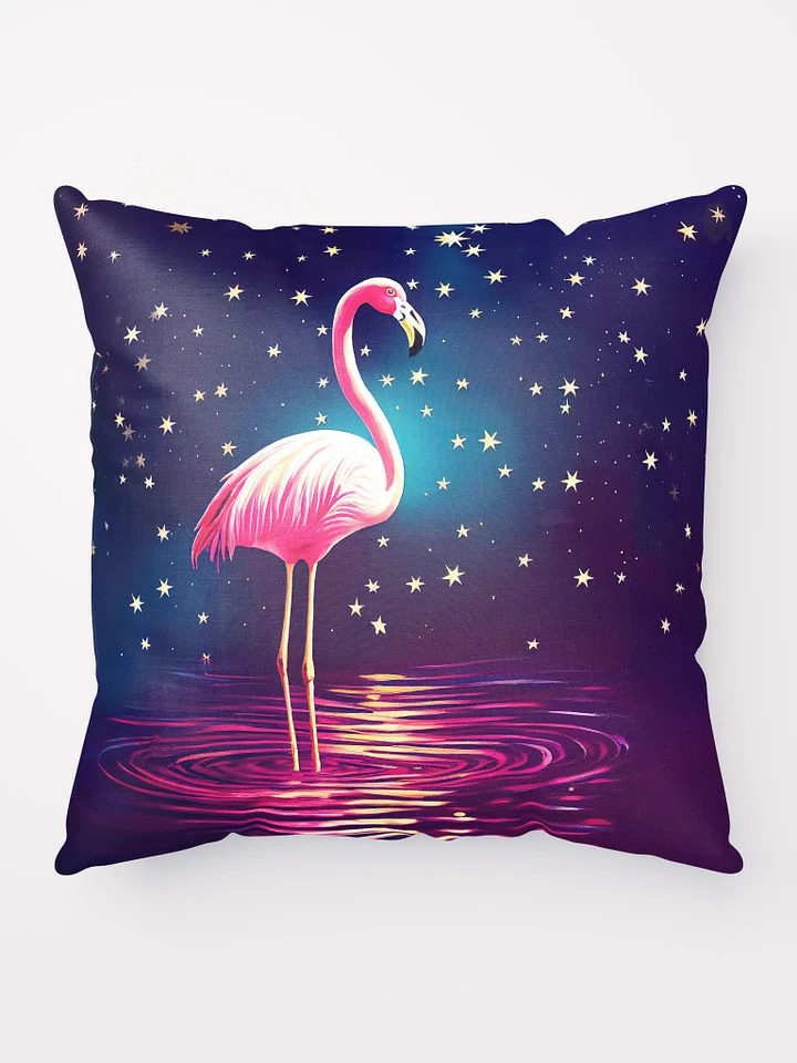 Pink Flamingo - Starry Night Throw Pillow product image (1)