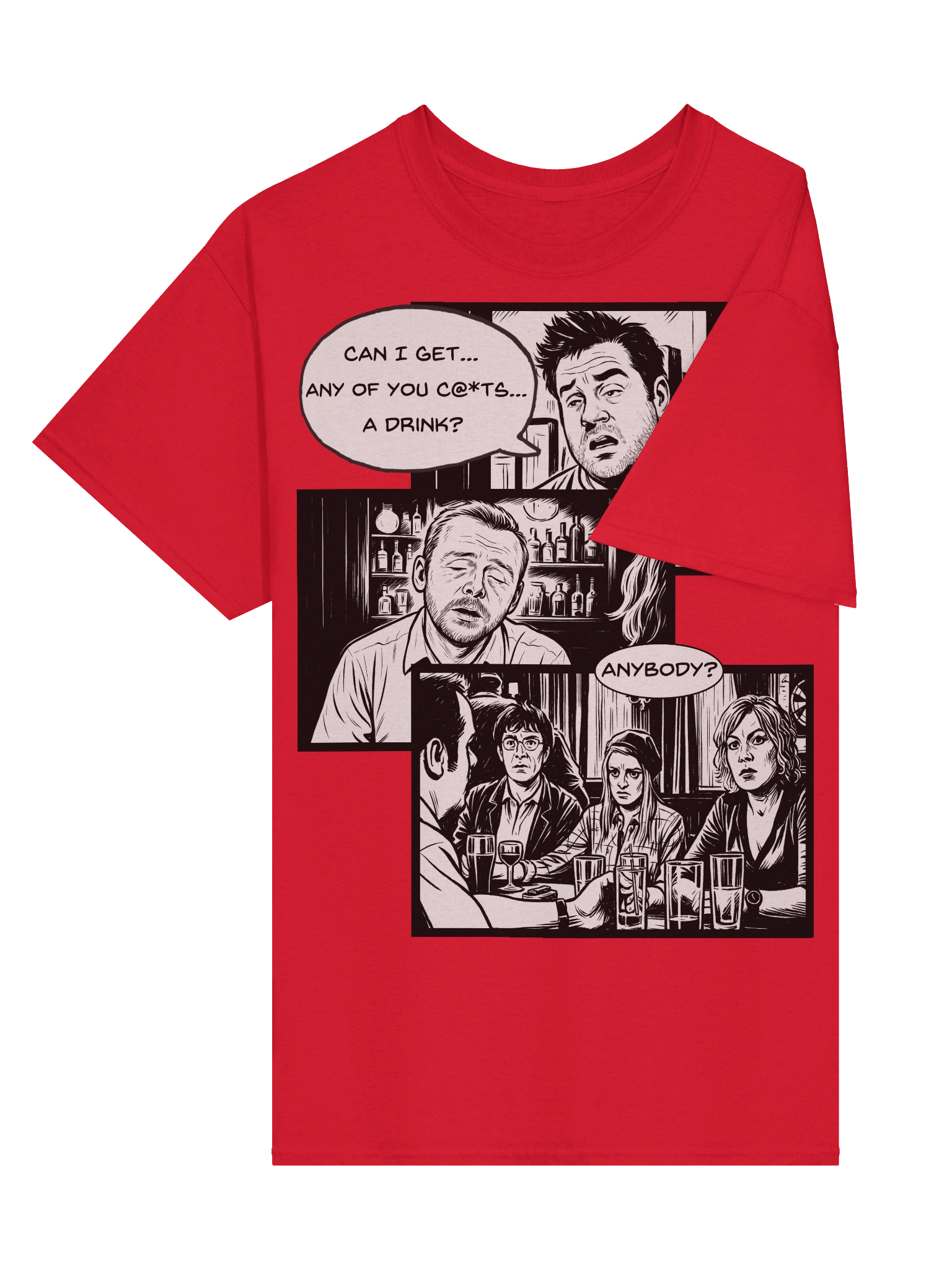 Shaun Of The Dead inspired Can I Get Any Of You A Drink Scene T-Shirt product image (51)