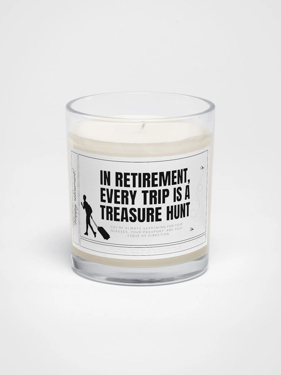 Funny retirement gift for a retired travel addict - Soy wax vegan candle product image (2)