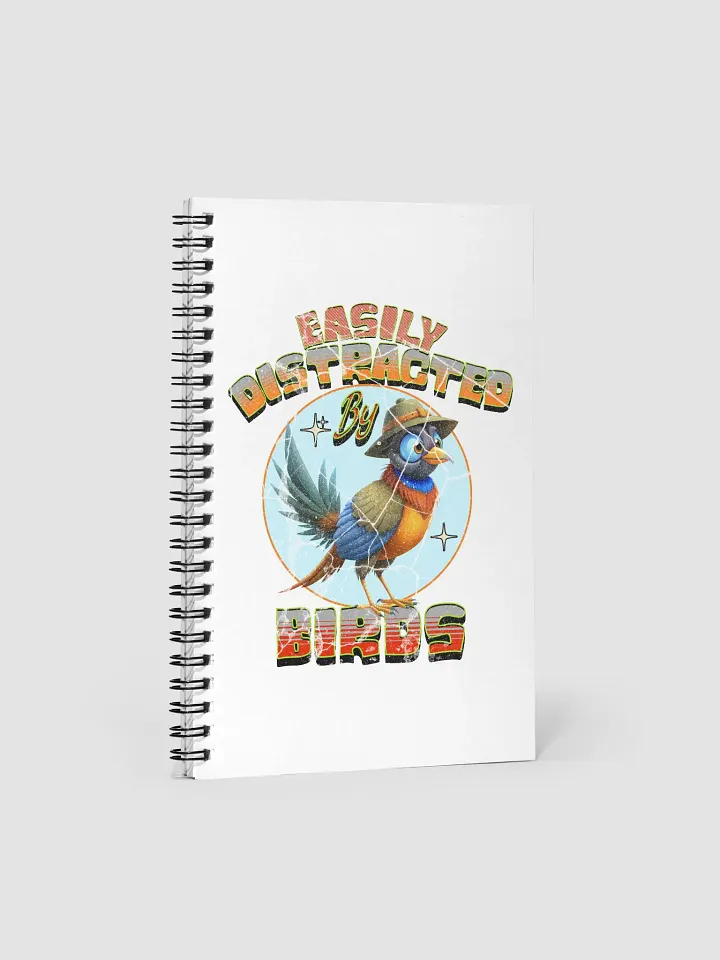 Easily Distracted By Birds Whimsical Spiral Notebook product image (1)