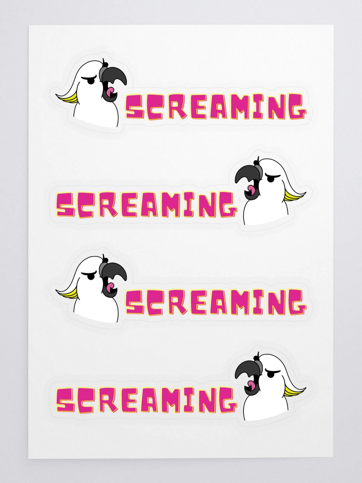 Screaming Cockatoo Sticker Sheet product image (3)