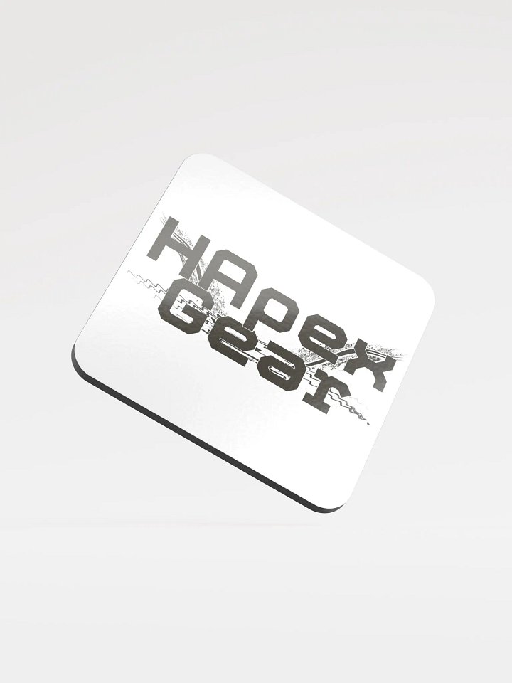 Black HApex Gear Black Logo Glossed Cork Coaster by Allcolor product image (1)