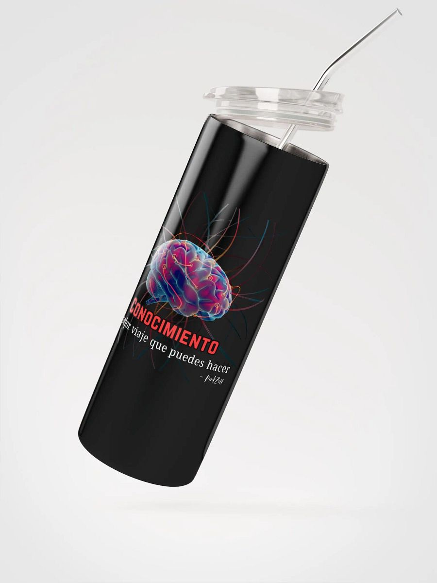 "Tumbler del Viaje del Conocimiento" Taza de Acero Inoxidable (Steel Tumbler)r product image (3)