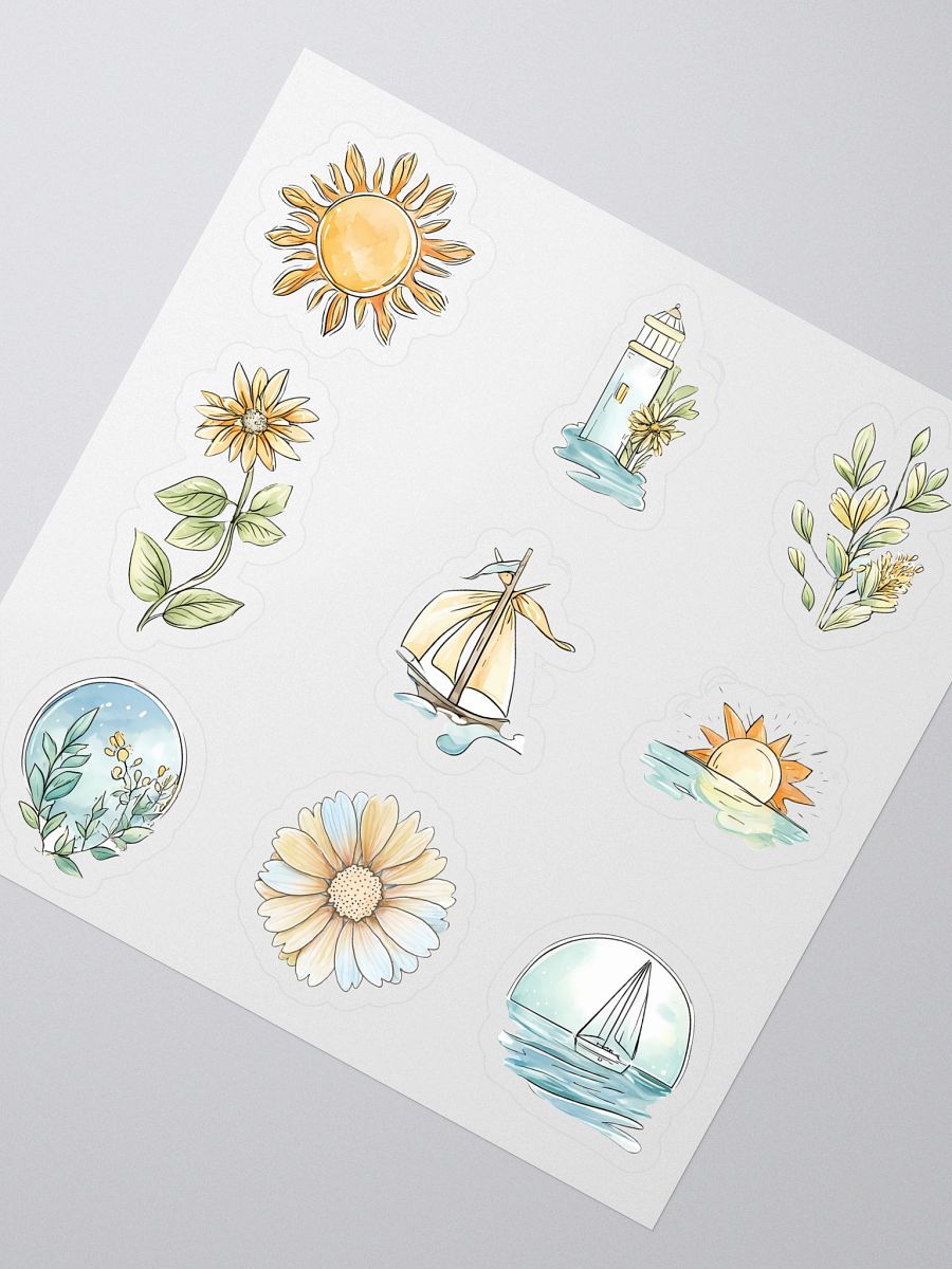 Golden Horizon – Nautical & Botanical Summer Sticker Collection product image (2)