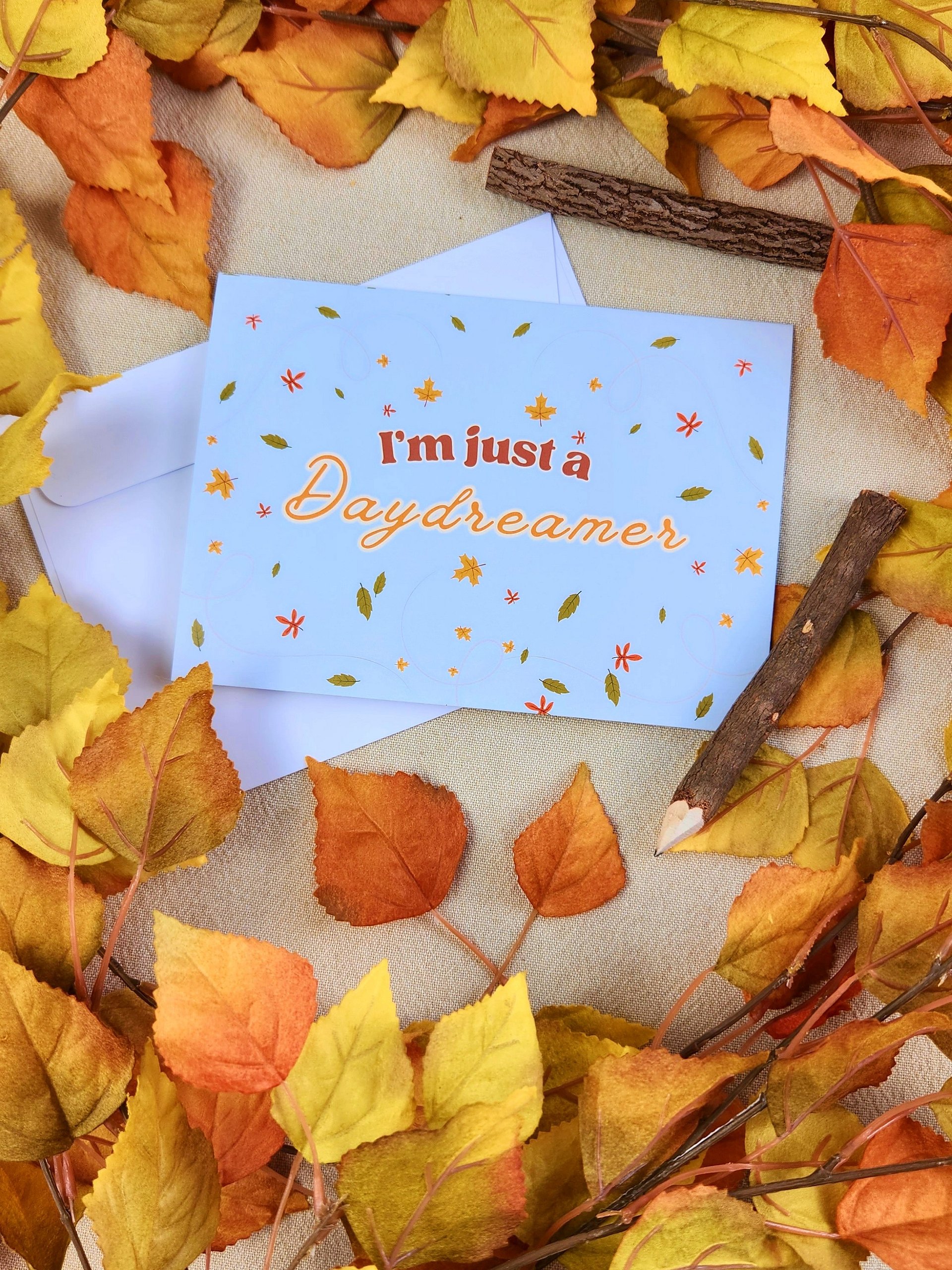 Autumn Daydreams Greeting Card (Blue) product image (6)