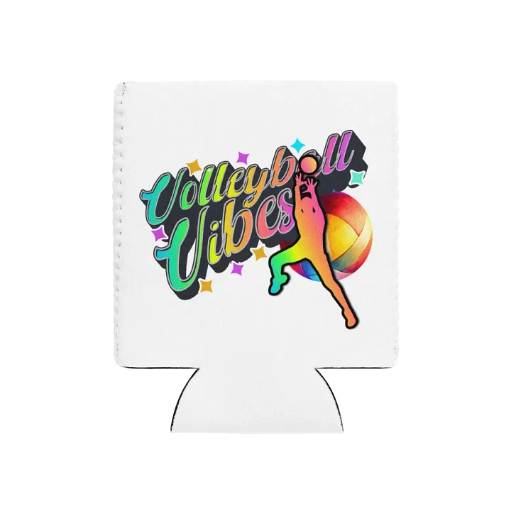 Volleyball Vibes Male Vibrant Can Cooler product image (1)