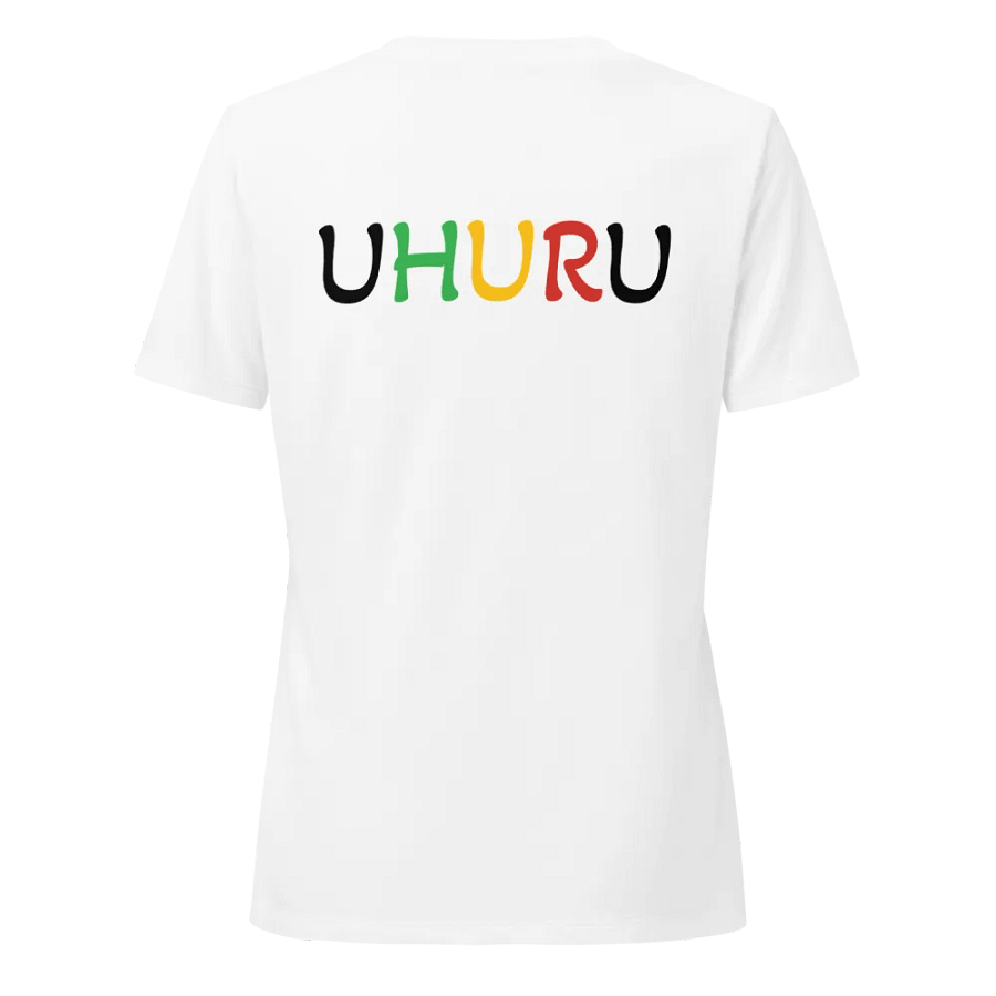 Uhuru - Women's White Africa Map Outline Tee product image (2)