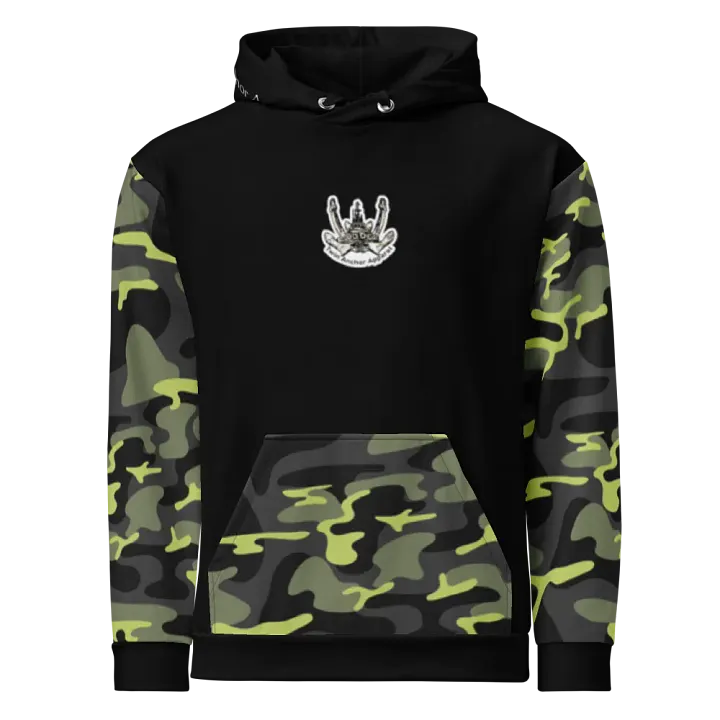 Camouflage & Black Three blade prop Tug CE Hoodie product image (2)