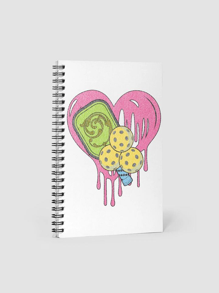 Heart Pickleball Whimsical Drip Spiral Notebook product image (1)