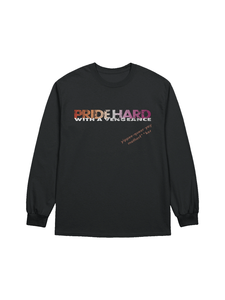 Lesbian "Pride Hard" Long Sleeve Tee product image (1)
