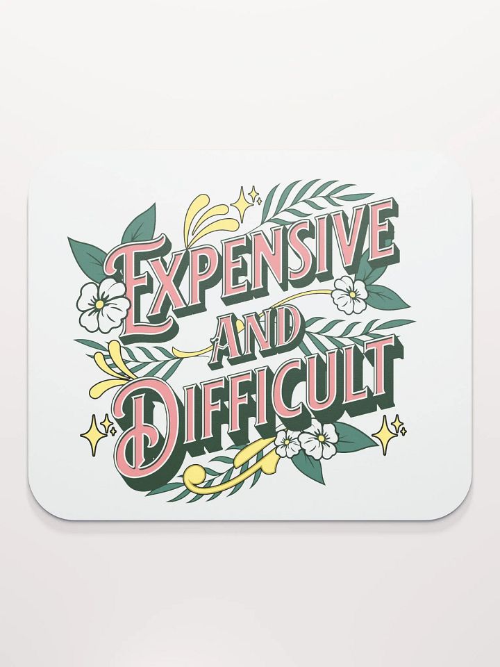 Expensive And Difficult Vintage Floral Mouse Pad product image (1)