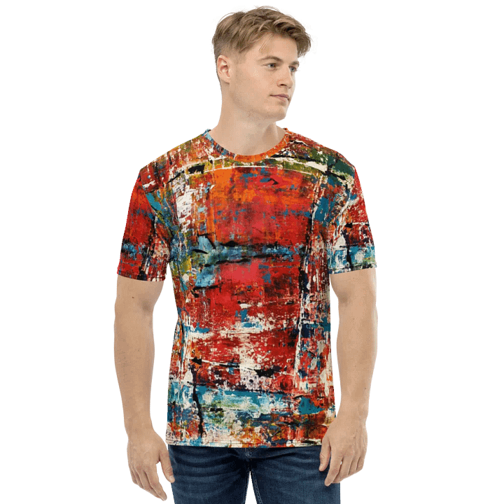 original abstract painting on all over printed tshirt product image (2)