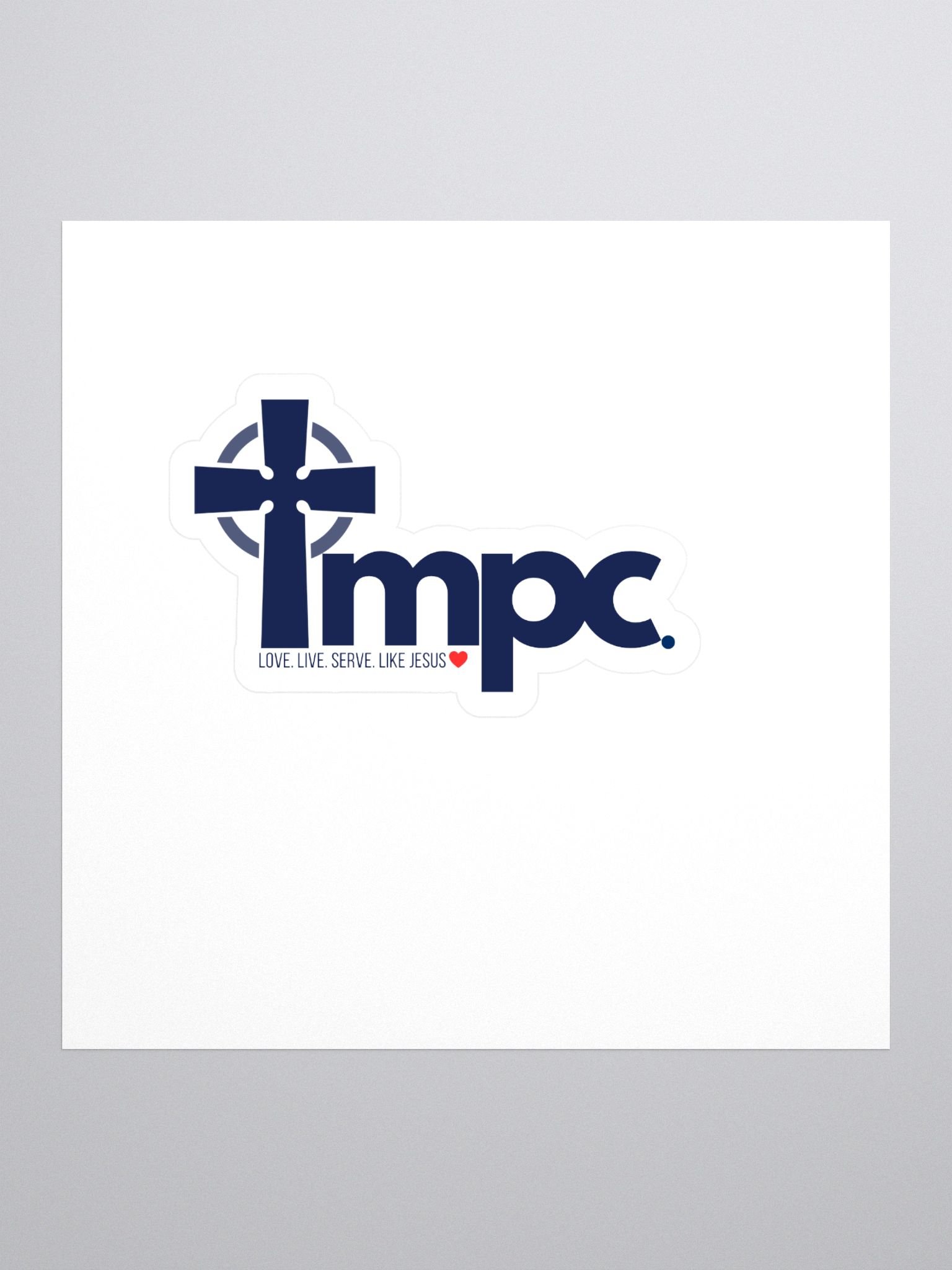 Cross Logo: LOVE.LIVE.SERVE.LIKE JESUS Sticker product image (1)