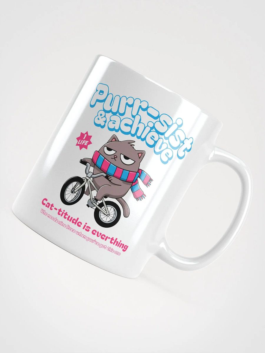 Purr-sist & Achieve - Mug Cute Cat Bike Design product image (12)