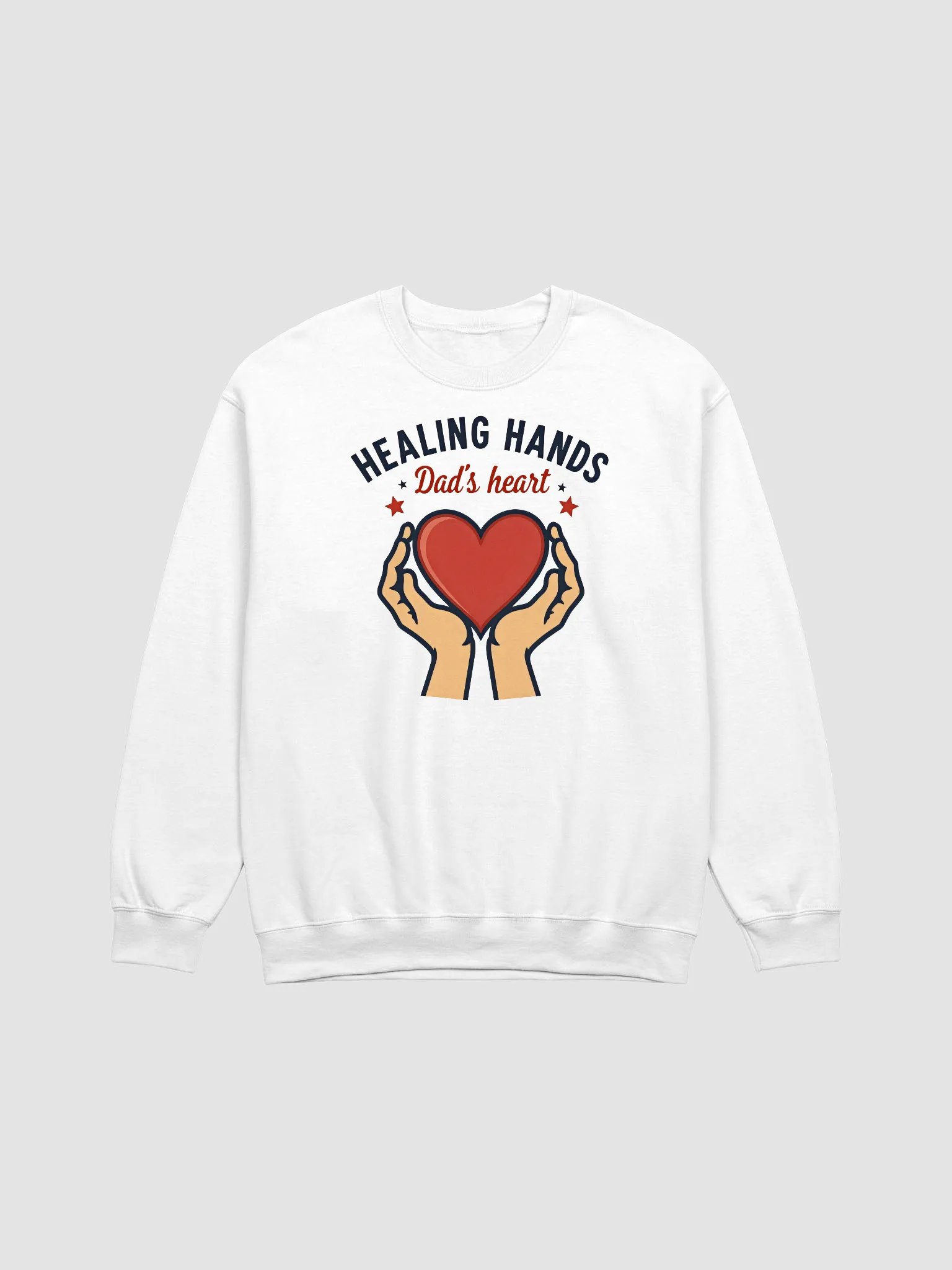 Healing Hands Dad's Heart Crewneck Sweatshirt product image (6)
