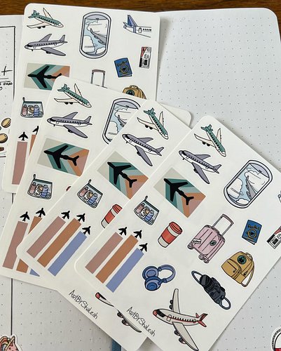 Let your creativity take flight with these our new travel inspired stickers now available in my Etsy shop. 
Link in bio 
#bul...