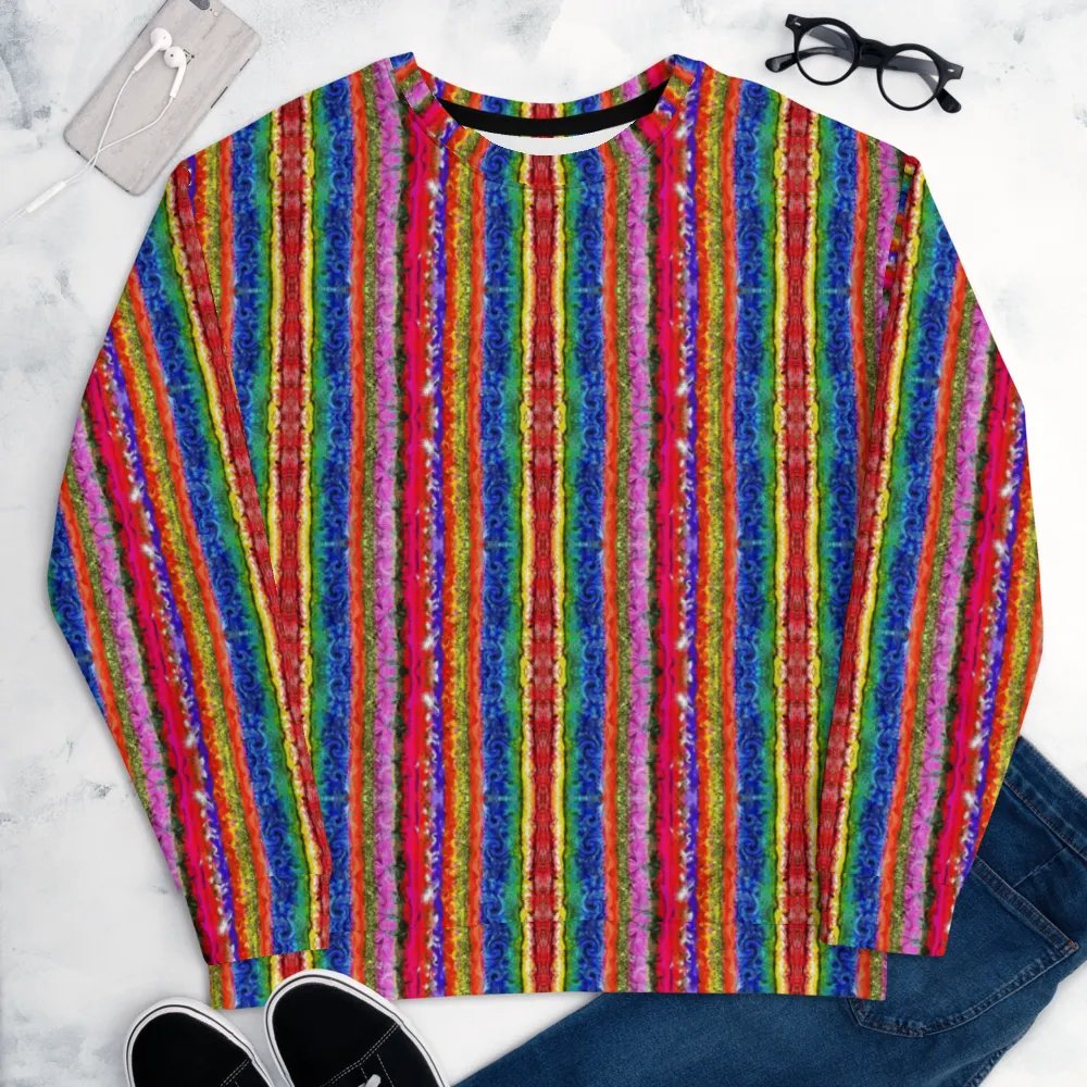 Boho colorful Stripes Unisex Sweatshirt product image (8)