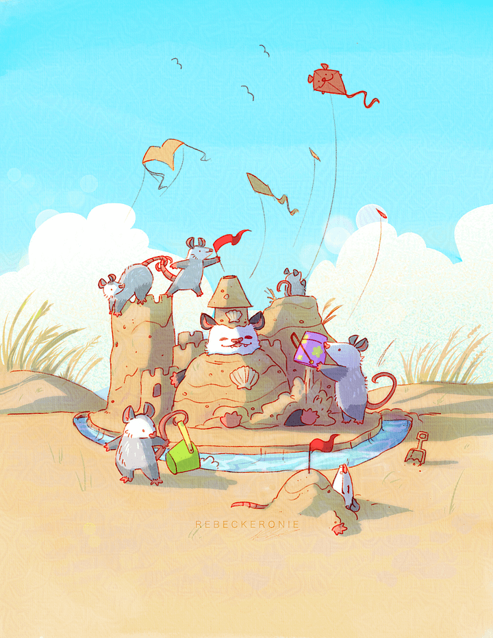 Possum Beach Day Print product image (1)