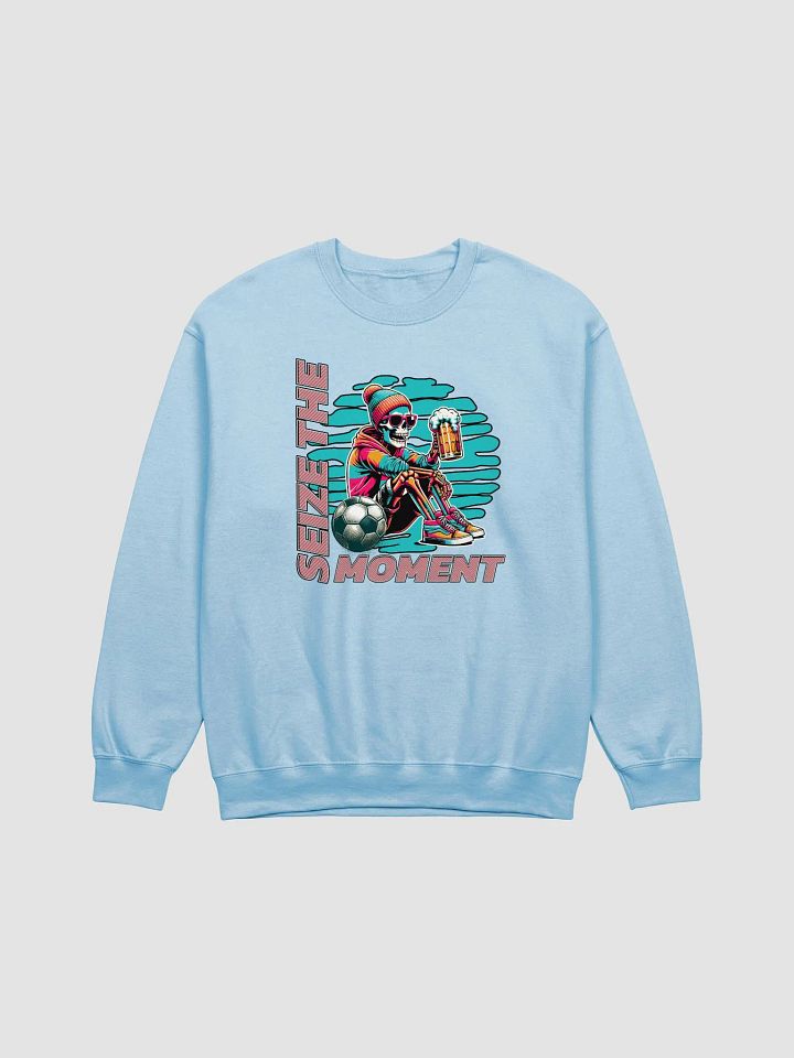 Seize The Moment Skeleton Beer Soccer Crewneck product image (5)