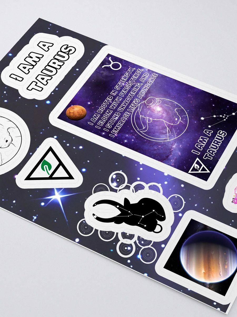 I am a Taurus Sticker Sheet product image (3)