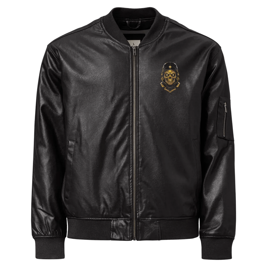 Star-Eyed Skull Military Bomber Jacket product image (3)