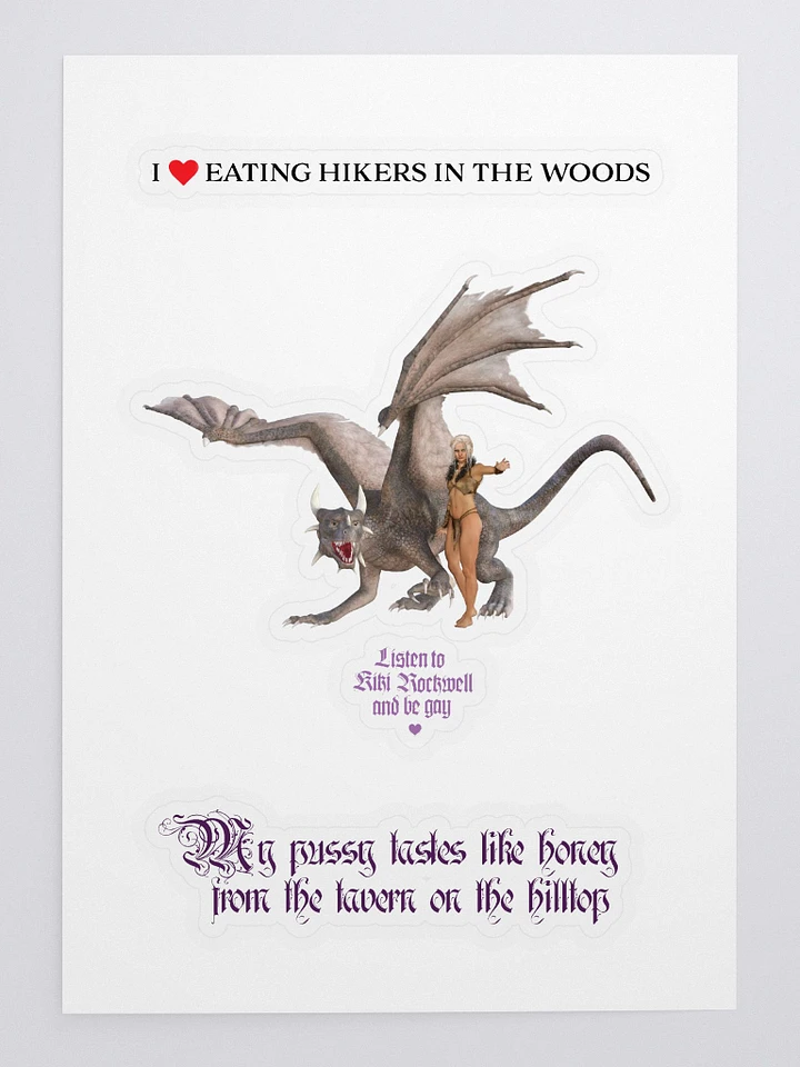 I <3 Eating Hikers + Dragon +Pussy Stickers product image (1)