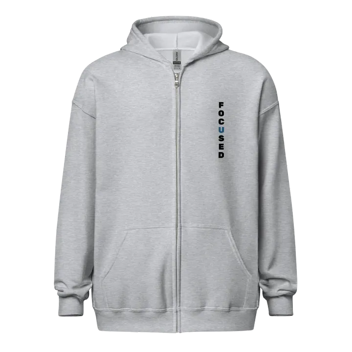 FOCUSED Zip Hoodie (Grey) product image (1)