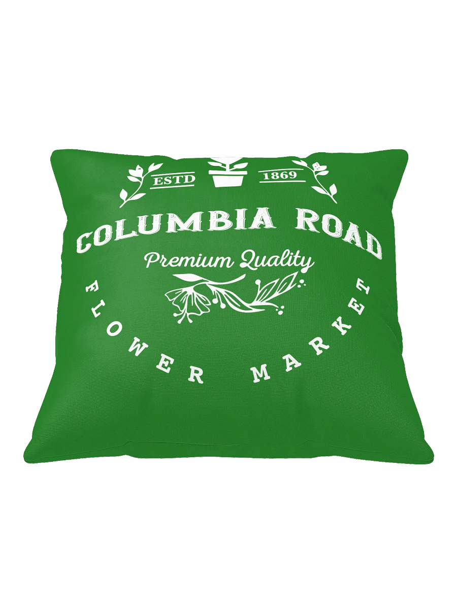 Columbia Road Market Logo Print Pillow (Green) product image (4)
