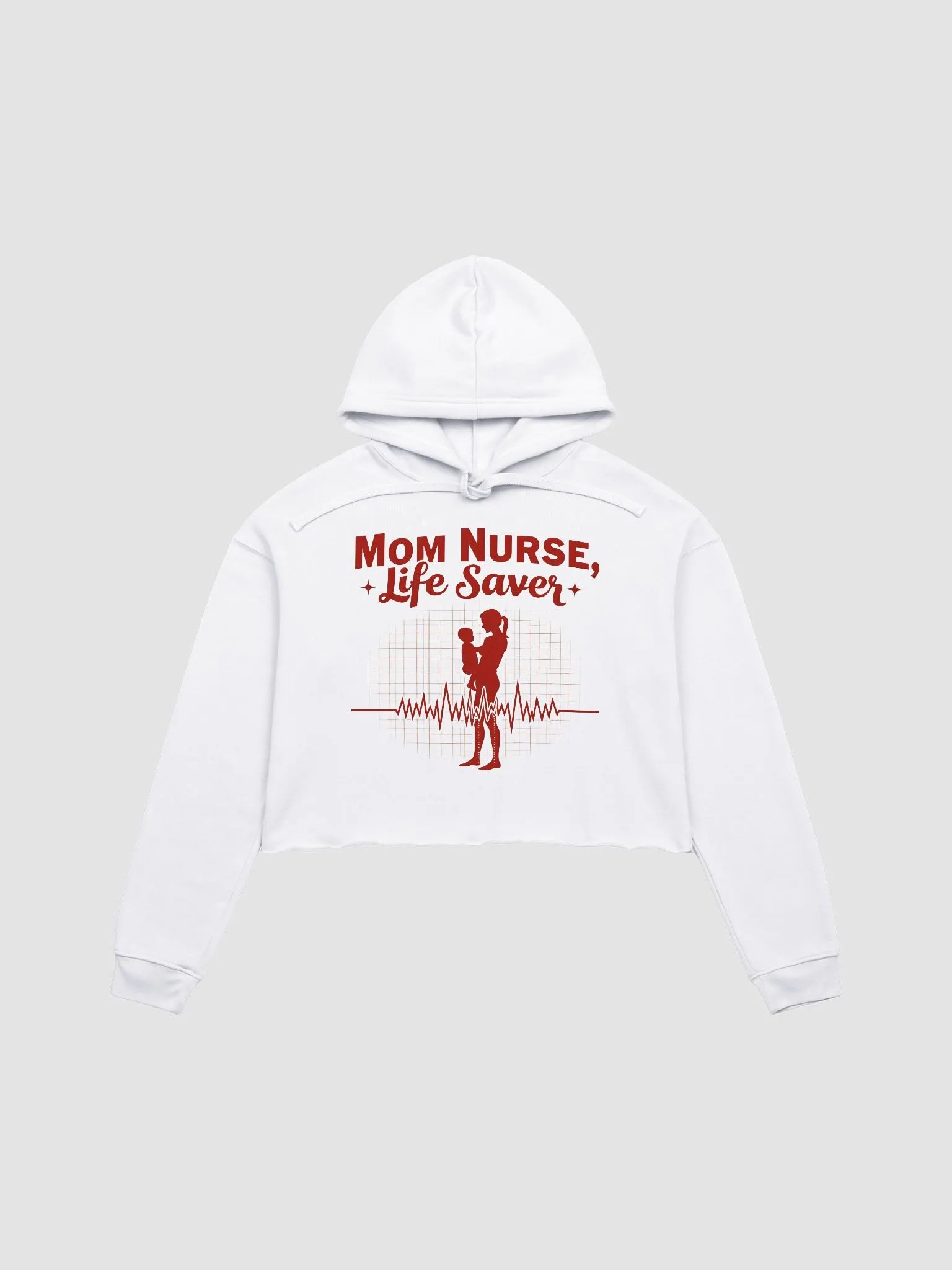 Life Saver Mom Crop Hoodie product image (2)