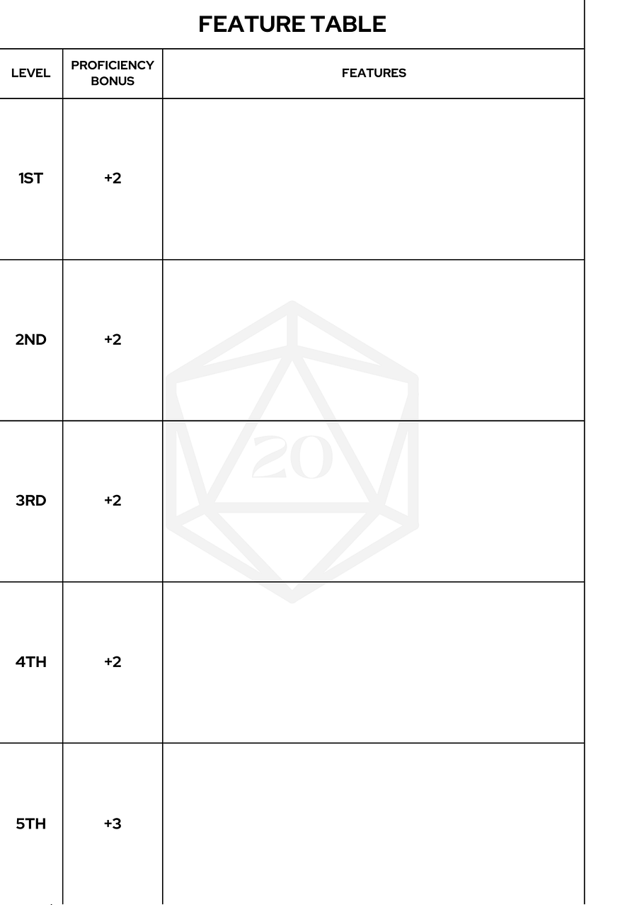 Simple A5-Sized Dungeons & Dragons Character Sheets product image (5)