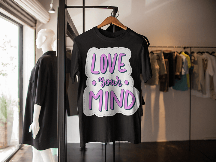 Love Your Mind Black Unisex T-Shirt product image (2)