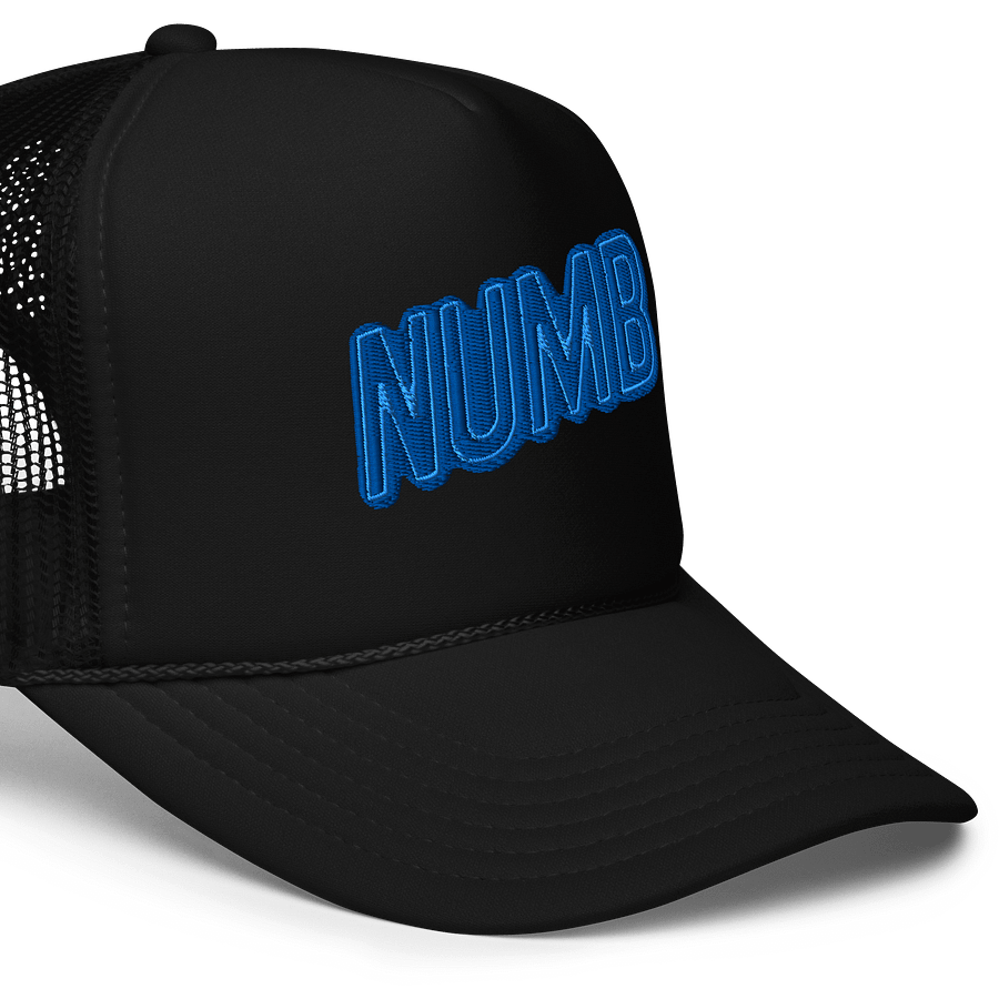 Bleed Neon (NUMB) (BLUE) Trucker Hat product image (5)
