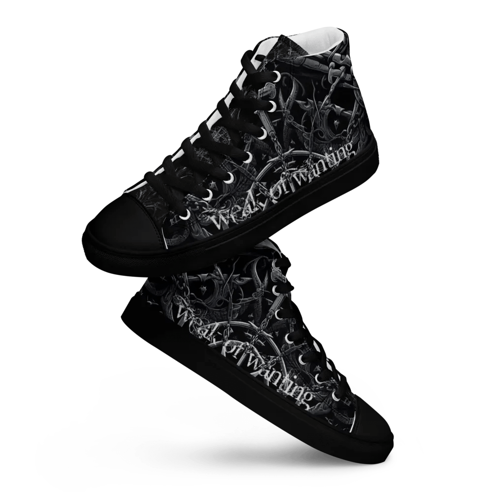 Weak Of Wanting Gothic / Metal Logo High Tops product image (9)