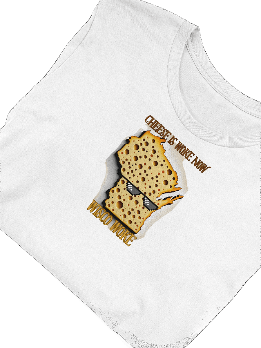 SC Win, Cheese is Woke Now, White Tee product image (5)