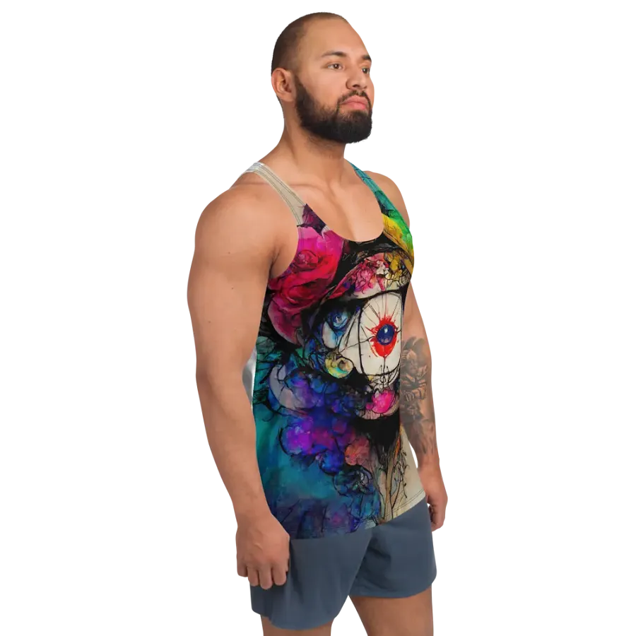 Eye of the Garden All-Over Tank Top unisex, flowy product image (3)