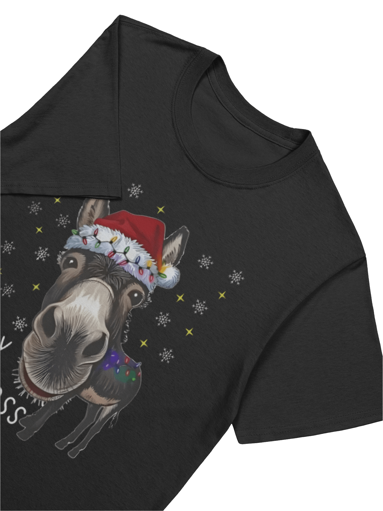 Merry KissMyAss Donkey Santa Hat Shirt product image (5)