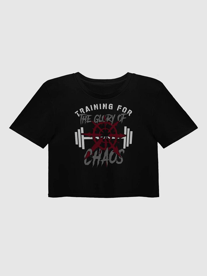 Training for the Glory of Chaos Women's Crop Top | Warhammer 40K Chaos Workout Style product image (3)