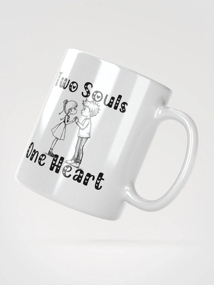 Two Souls One Heart White Glossy Mug product image (6)