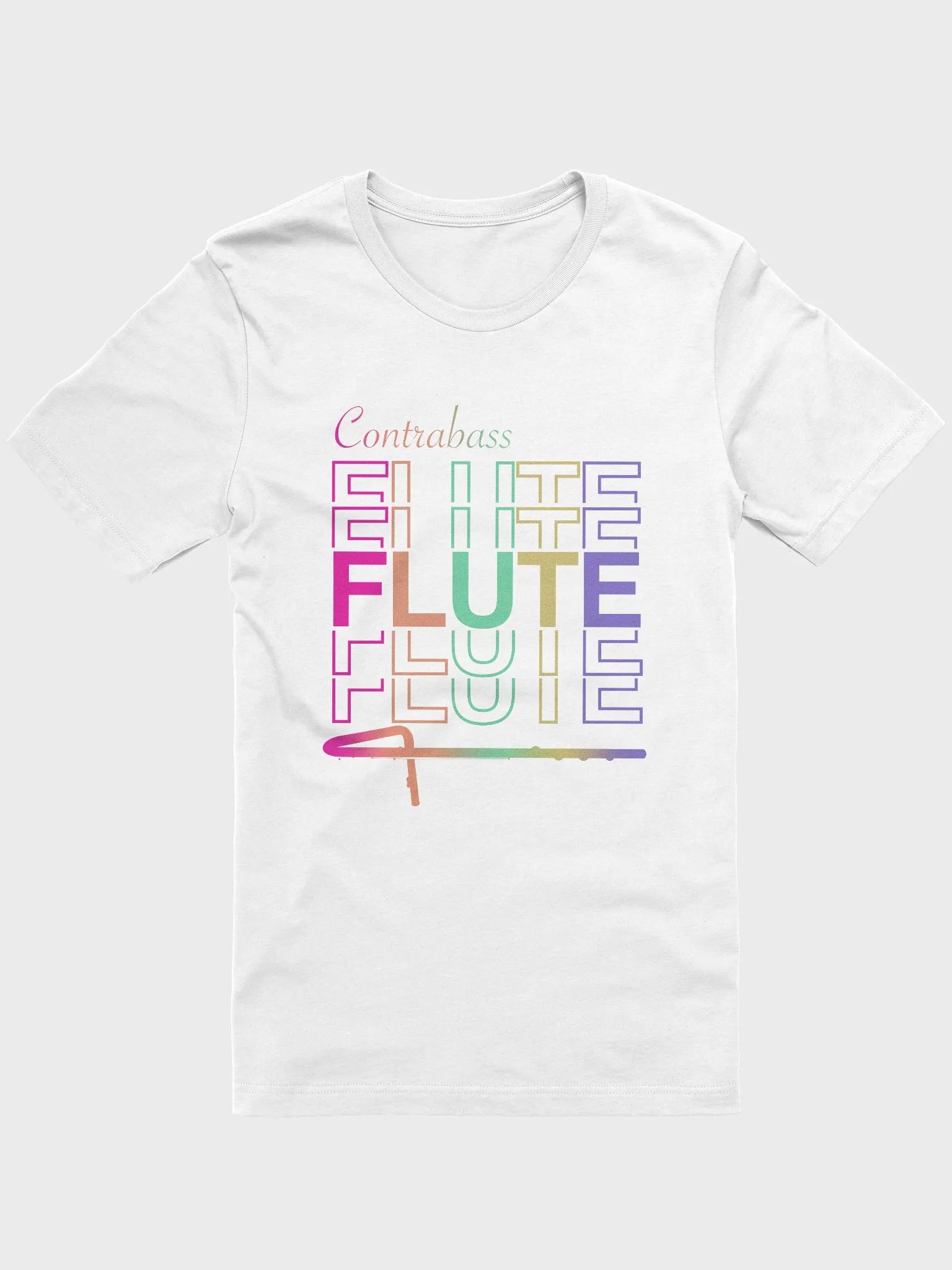 Symmetrical Flute Graphic T-Shirt - Contrabass - Unisex product image (1)