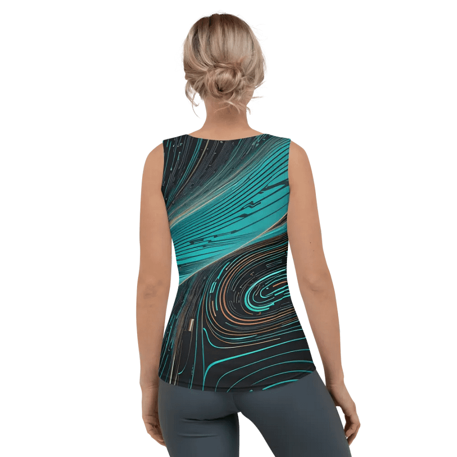 Abstract Psychedelic Neon Blue Dreams Women's Tank Top product image (4)