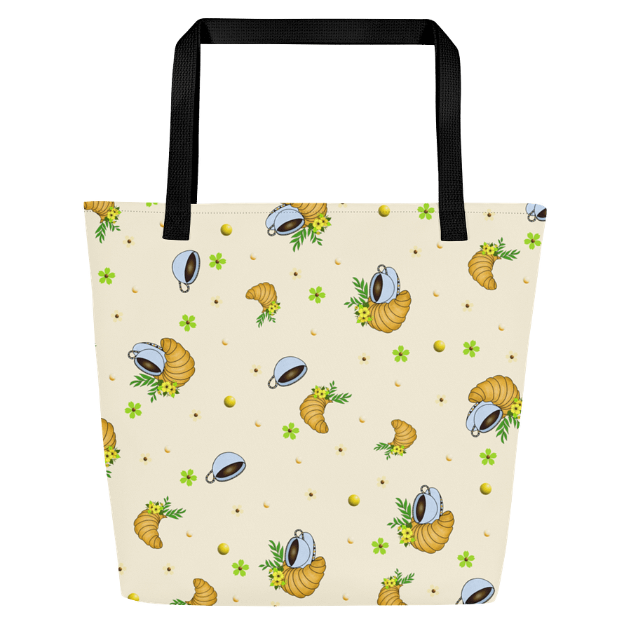 Caffeine & Croissants Large Tote Bag product image (3)