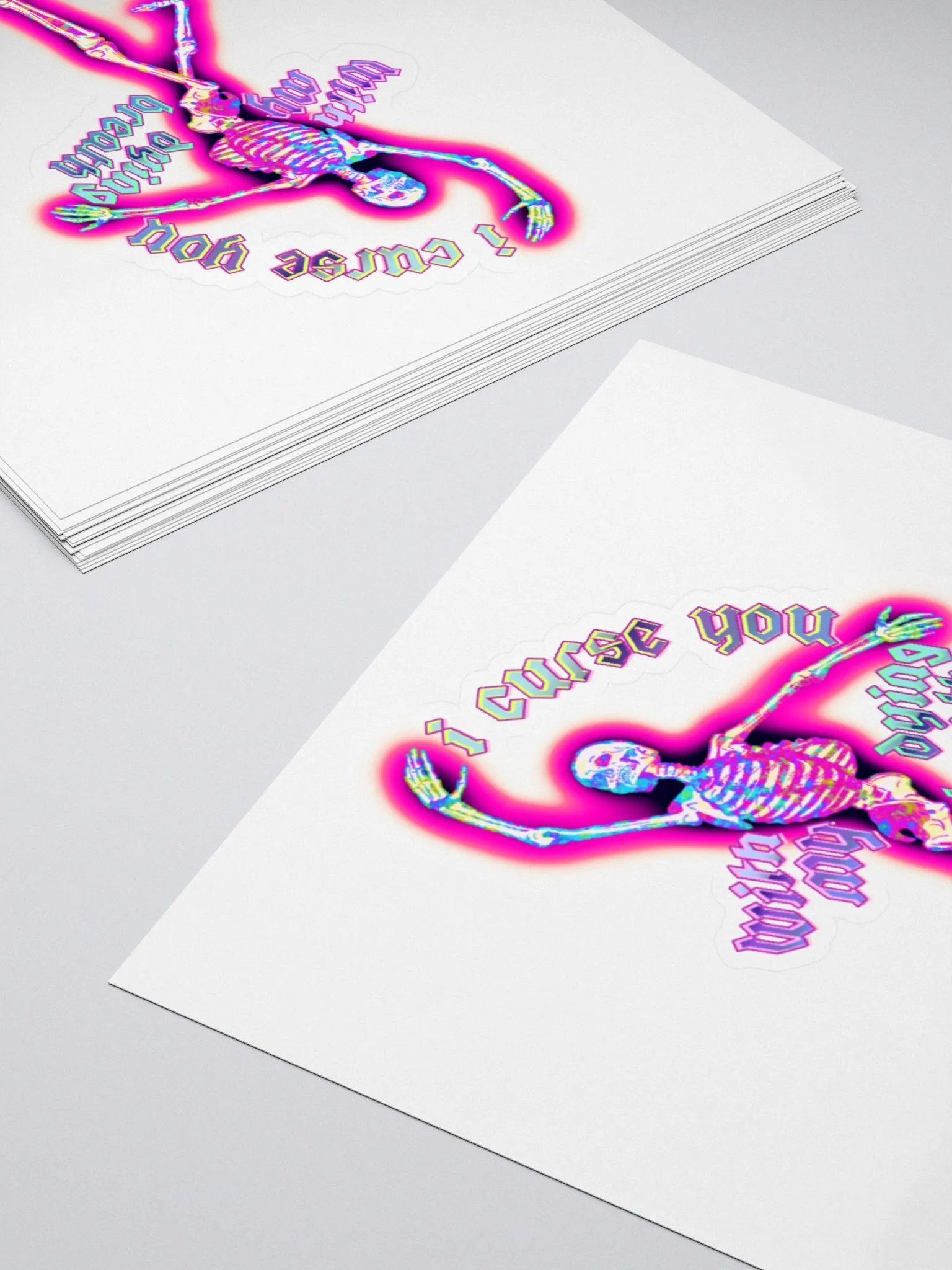 I Curse You Kiss Cut Stickers product image (4)