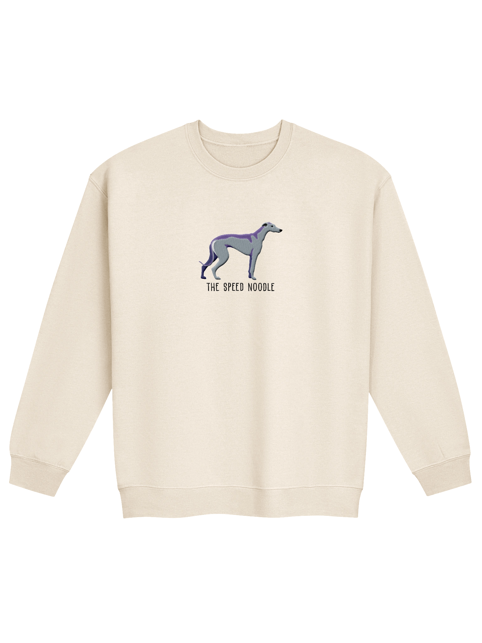 The Speed Noodle Sweatshirt (Embroidered) of an English Greyhound(Blue) product image (21)