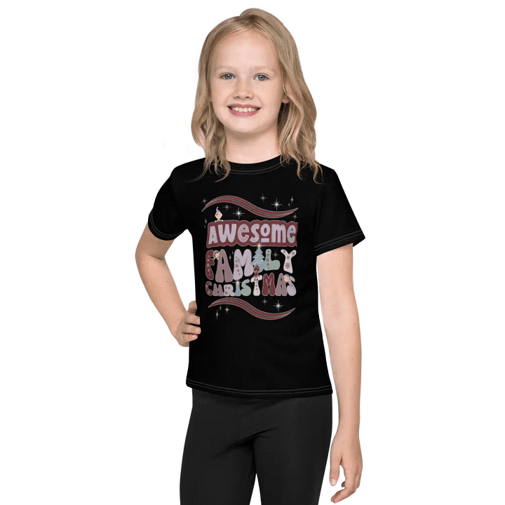 Fun Boho Awesome Family Christmas Black Kid's Tee product image (2)