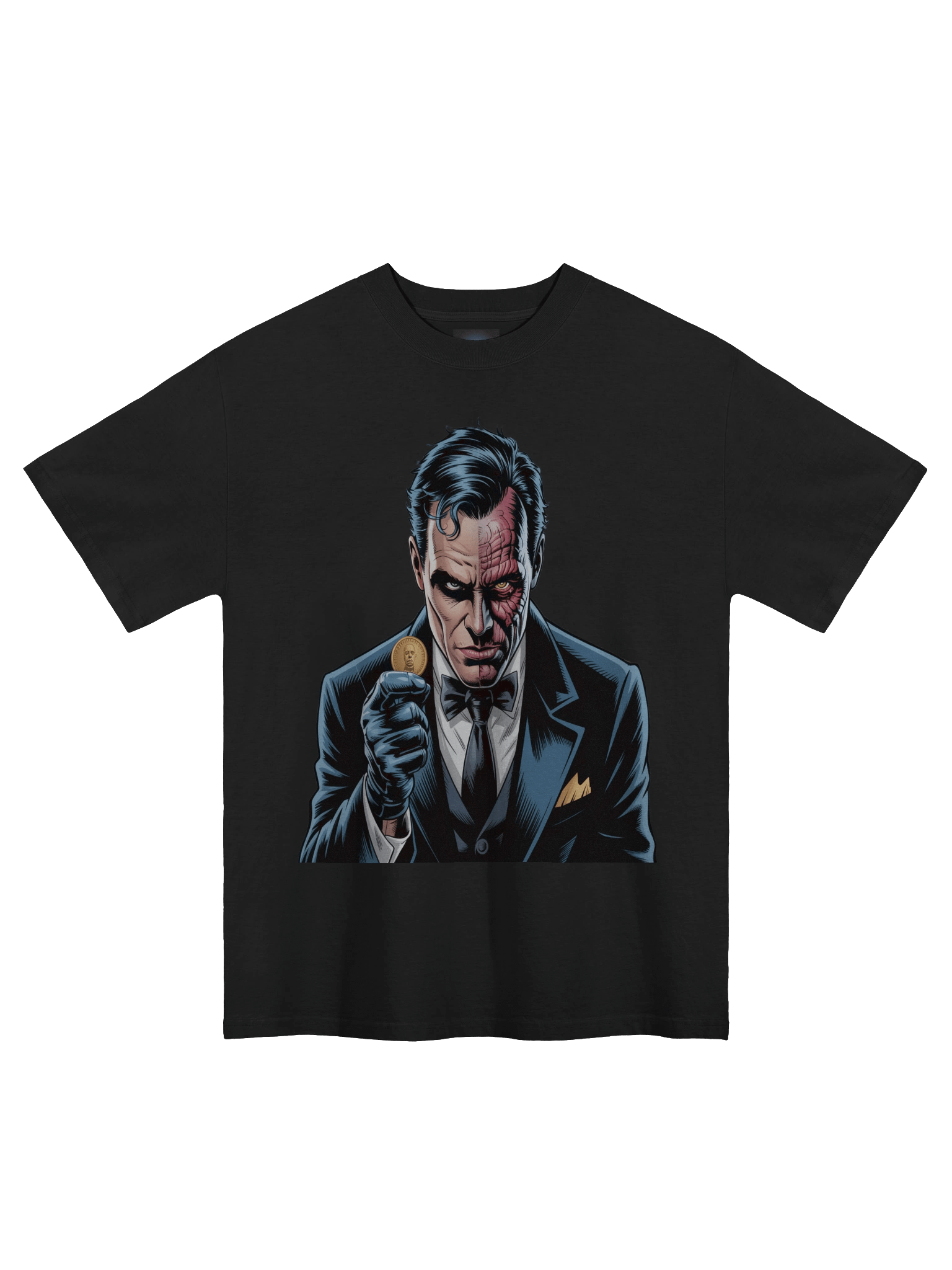 Two-Face Fortune's Flip Oversized Faded T-Shirt product image (3)