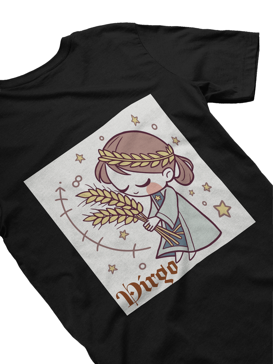 Whimsical Virgo Wheat Cartoon T-Shirt product image (34)