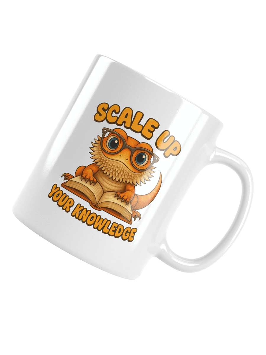 Bearded Dragon Pun Mug – “Scale Up Your Knowledge” Coffee Cup for Teachers & Bookworms product image (11)